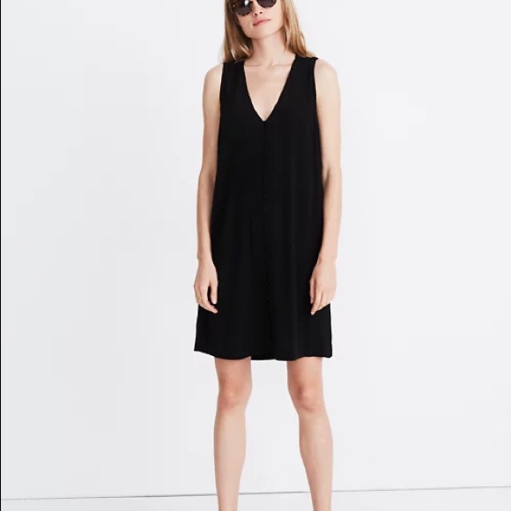 Madewell Button down V neck Dress, size S